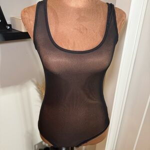 Forever 21 Black Sheer Bodysuit